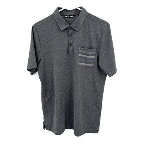 Travis Mathew Gray Embroidered Polo Mens Sz M‎